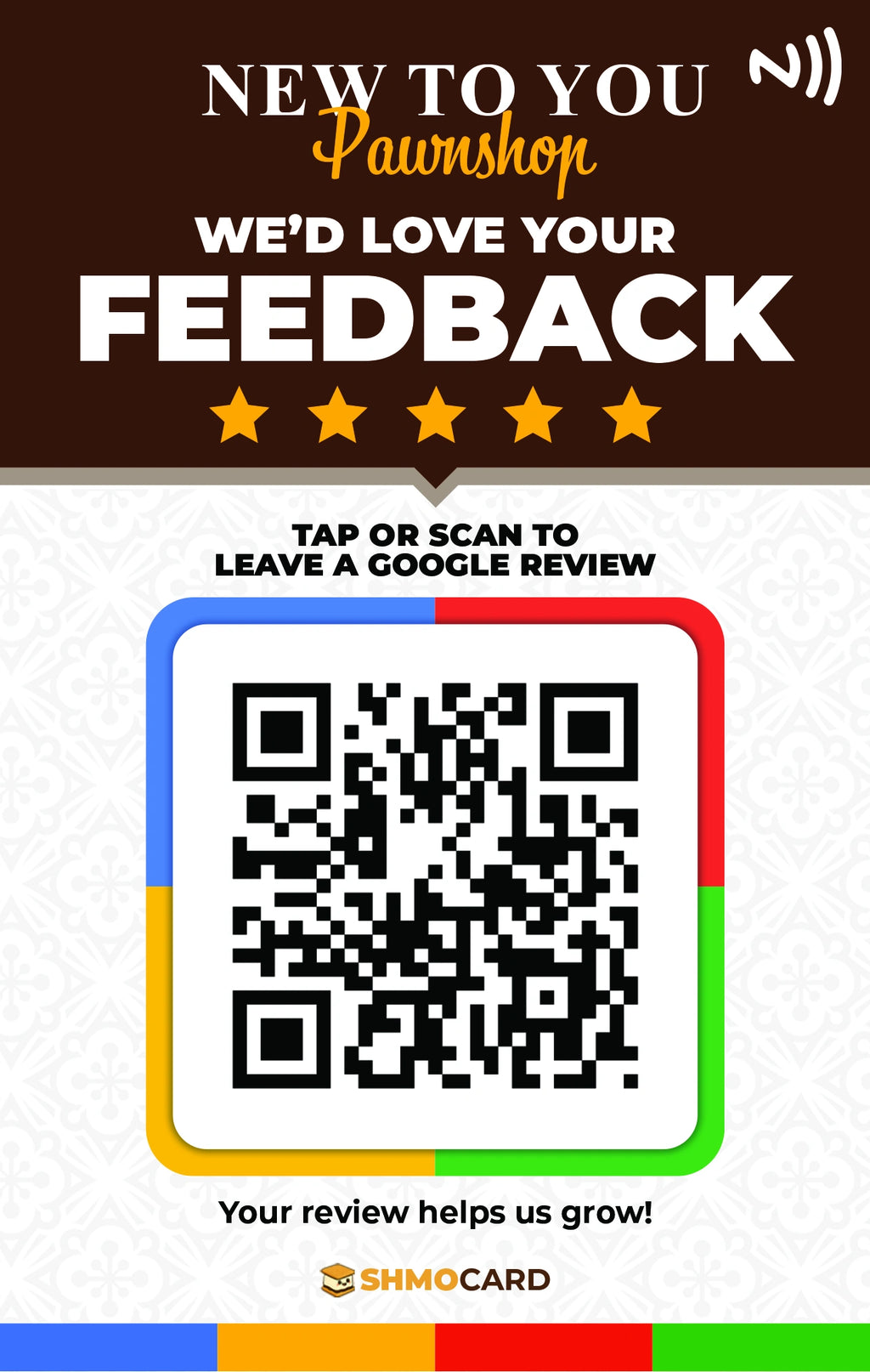 Multicolor Review Card for Google Business