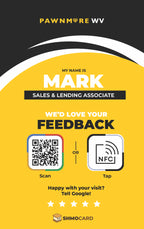 Custom name badge artwork for Mark, a sales and lending associate at Pawnmore WV