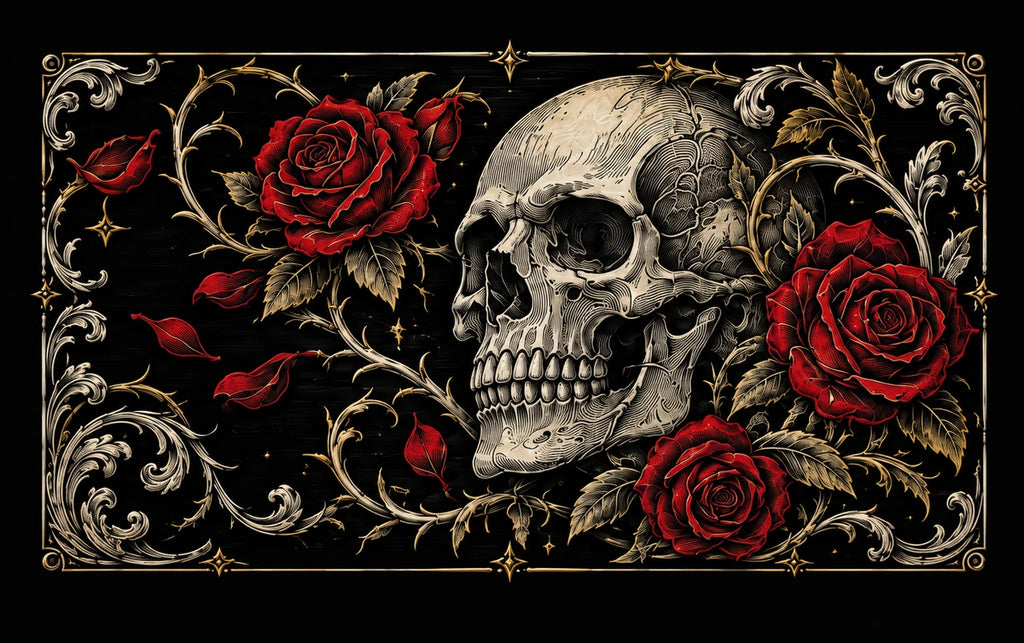 ShmoBiz Skull and Roses card front artwork preview
